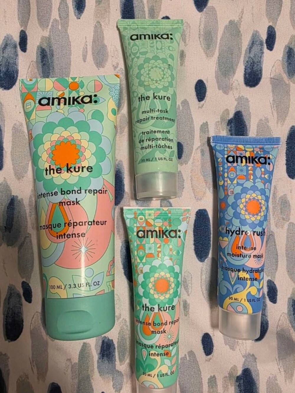 NWT Amika Hair Mask & Repair Treatment 4-Piece Lot The Kure & Hydro Rush